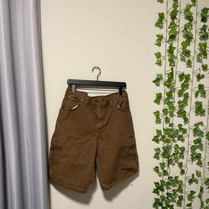 thrifted brown cargo shorts